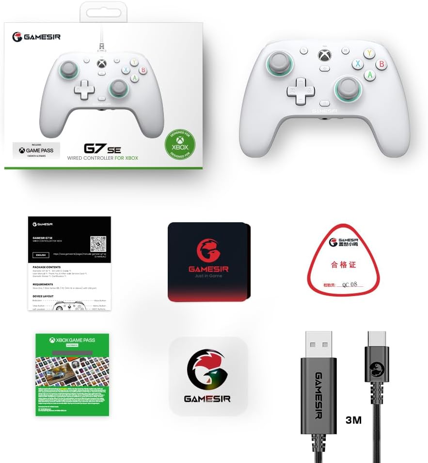 GameSir G7 SE Controle com Fio para Jogos Consoles PC e Xbox