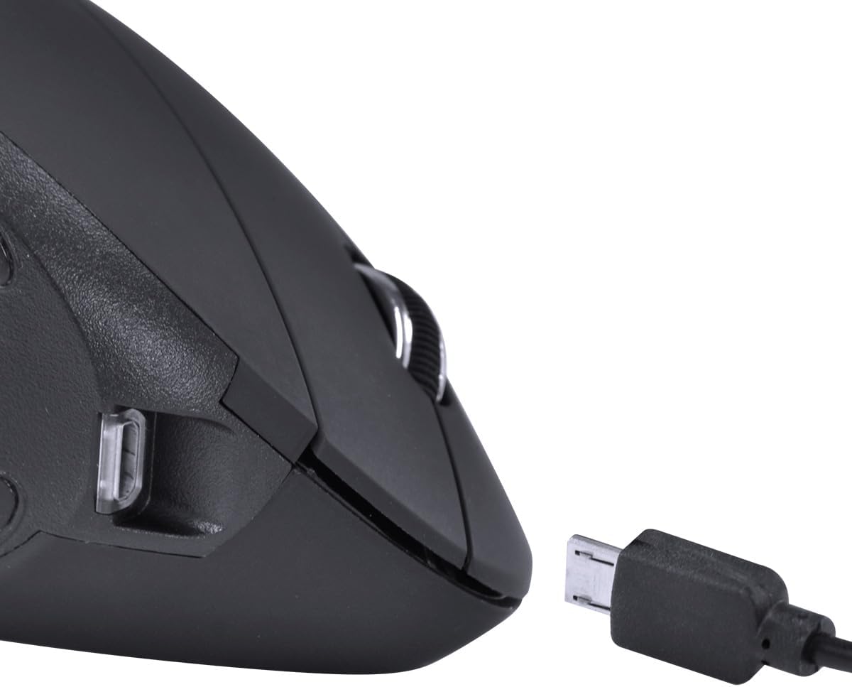 Mouse Sem Fio Vertical Ergonomico Power Fit 1600 DPI