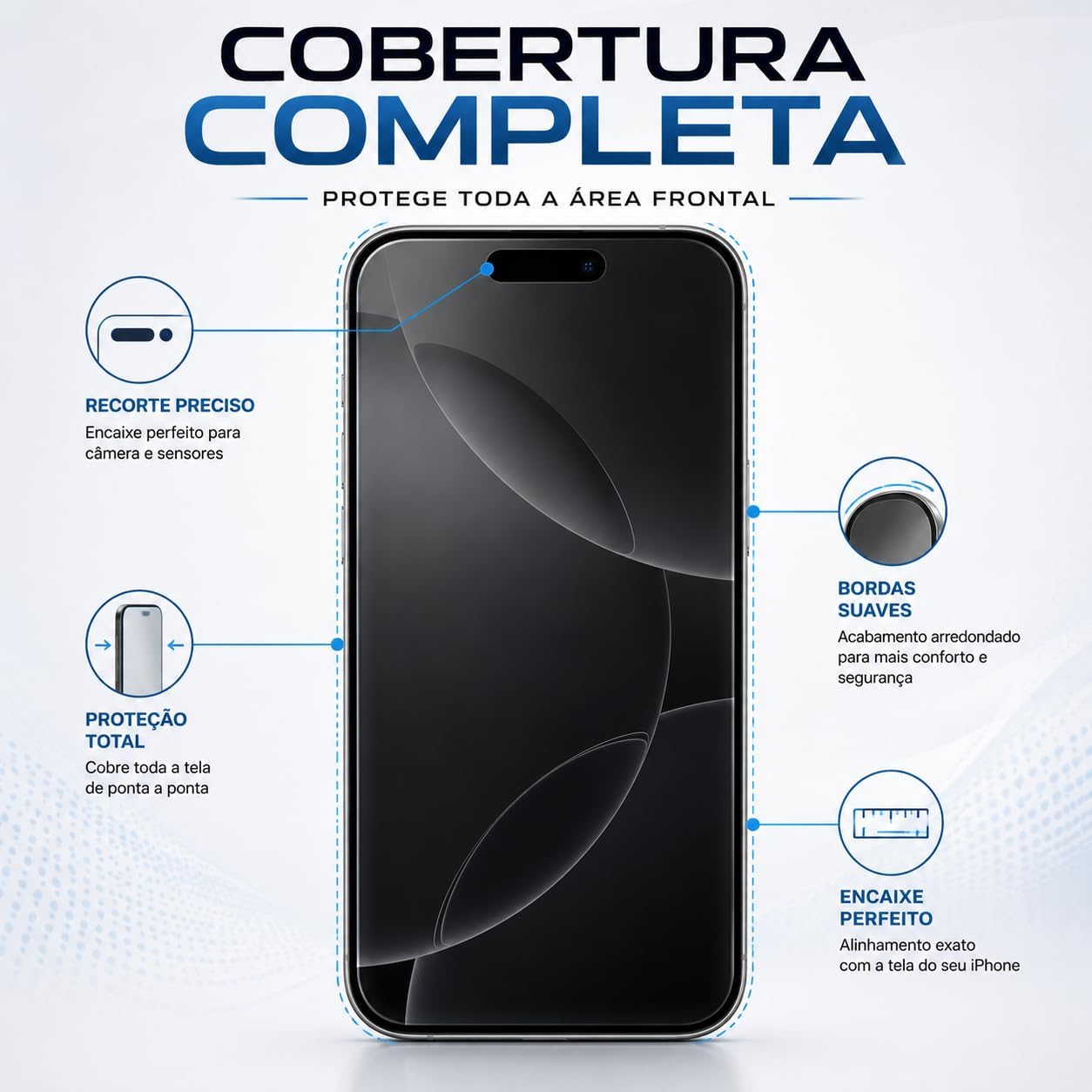 Película Cerâmica 9D para iPhone 17 Pro Max - Privacidade e Proteção