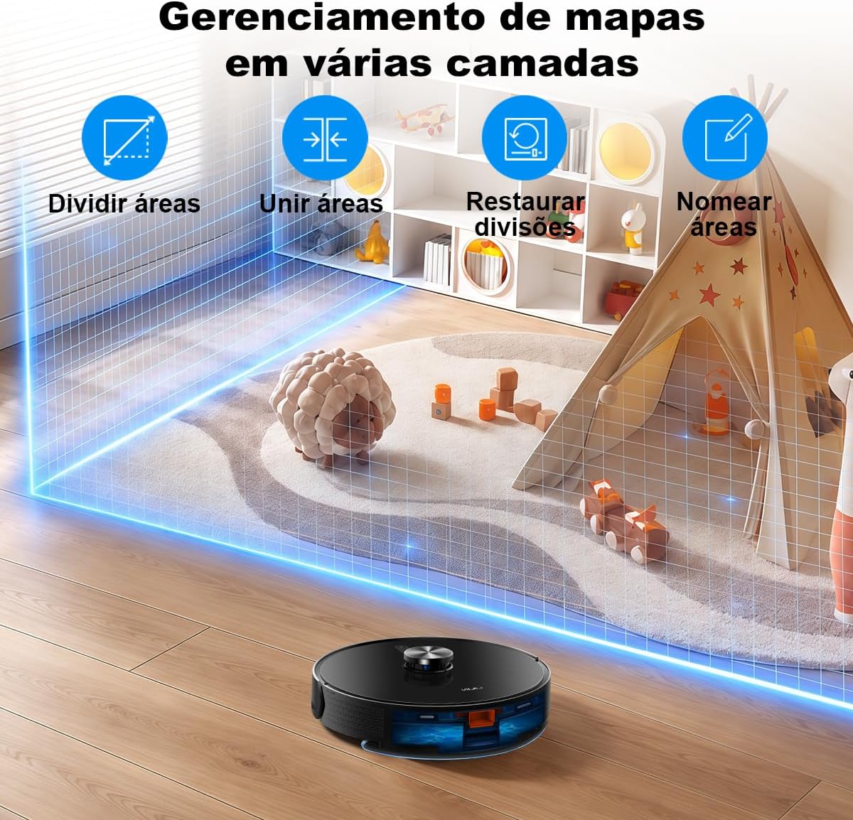 LILIN Robô Aspirador e Esfregão X6 - Potência e Tecnologia