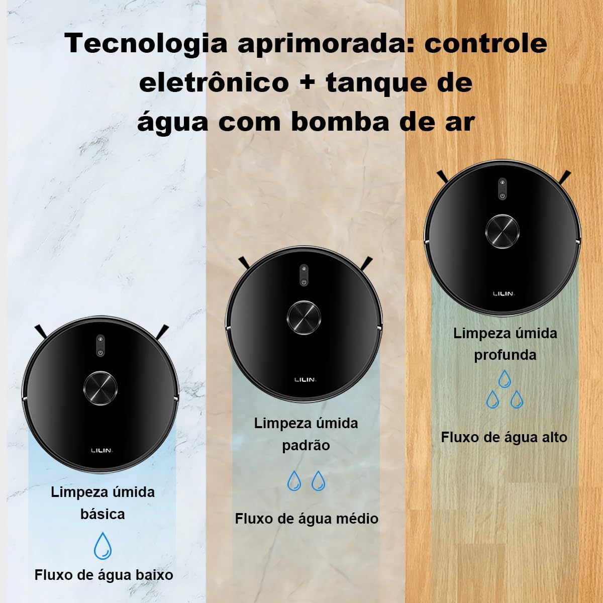 Lilin Robô Aspirador de Pó X6 - Limpeza Eficiente