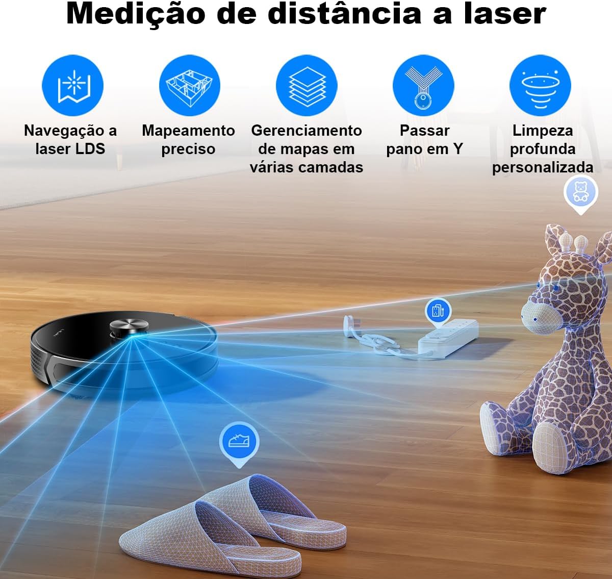 Lilin Robô Aspirador de Pó X6 - Limpeza Eficiente