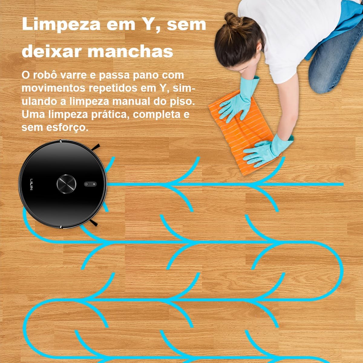 Lilin Robô Aspirador de Pó X6 - Limpeza Eficiente