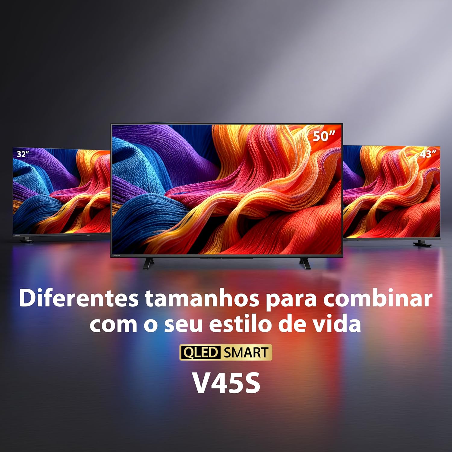 Smart TV Toshiba 32V45SS 32" com AI e Som Potente