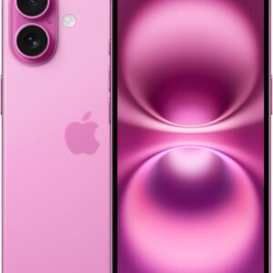 Apple iPhone 16 Rosa 128 GB com acabamento em alumínio aeroespacial e tela Super Retina XDR.