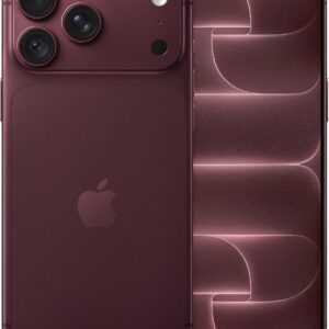 Apple iPhone 18 Pro Max 256 GB - Bordô com construção em alumínio e vidro, mostrando elegância e robustez.