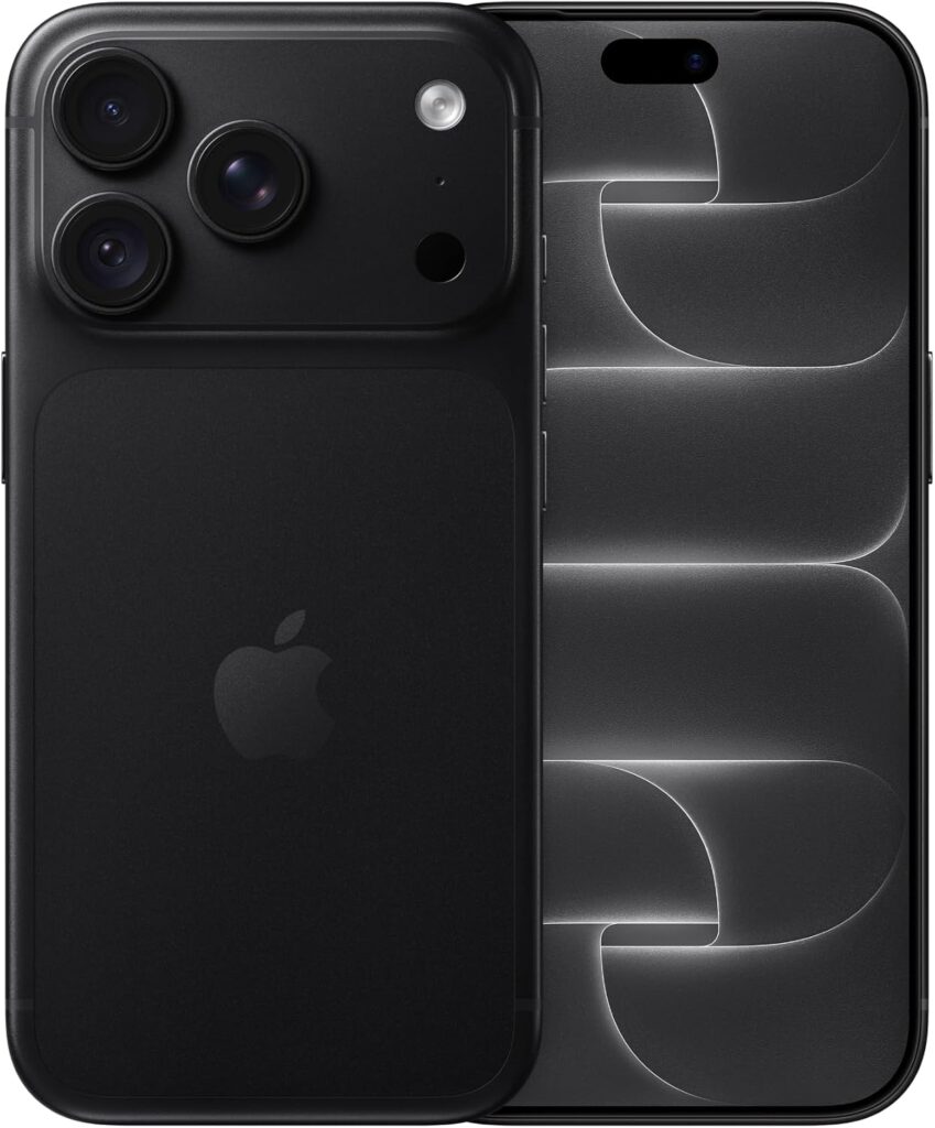 Apple iPhone 18 Pro 256GB em preto, com design em alumínio e vidro, destacando sua durabilidade e recursos avançados.