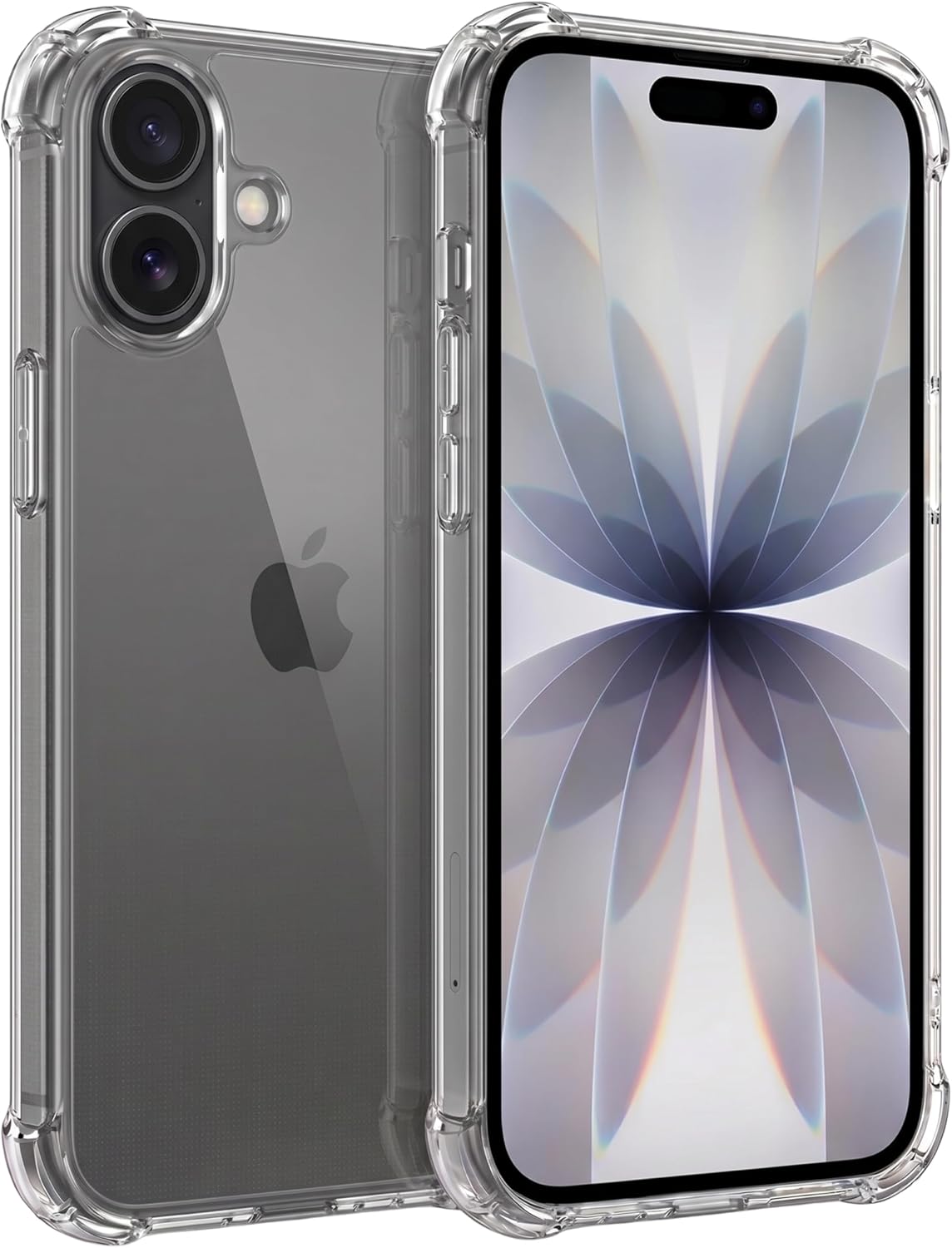 Detalhe da estrutura da capa transparente para iPhone 17 com proteção anti-impacto