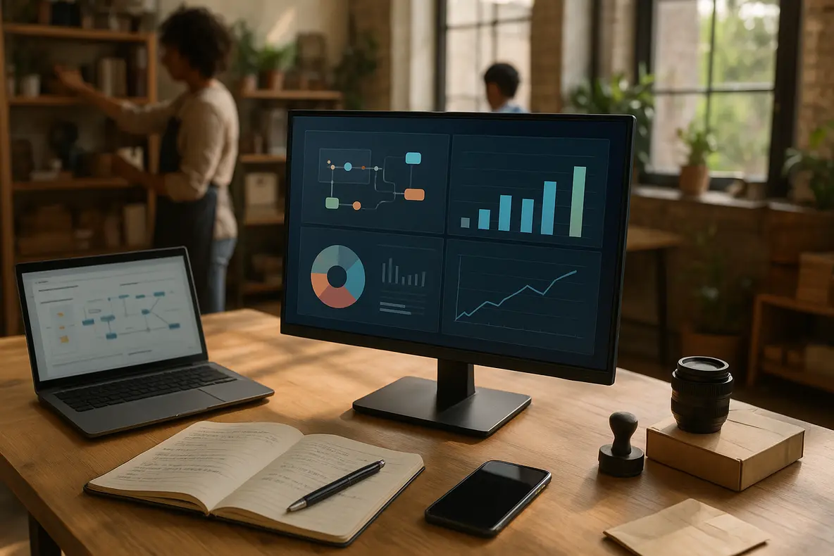 Imagem de estúdio do Monitor BRX 20 LED 75Hz HDMI VGA em um ambiente de trabalho moderno, destacando seu design. - Aplicação Prática