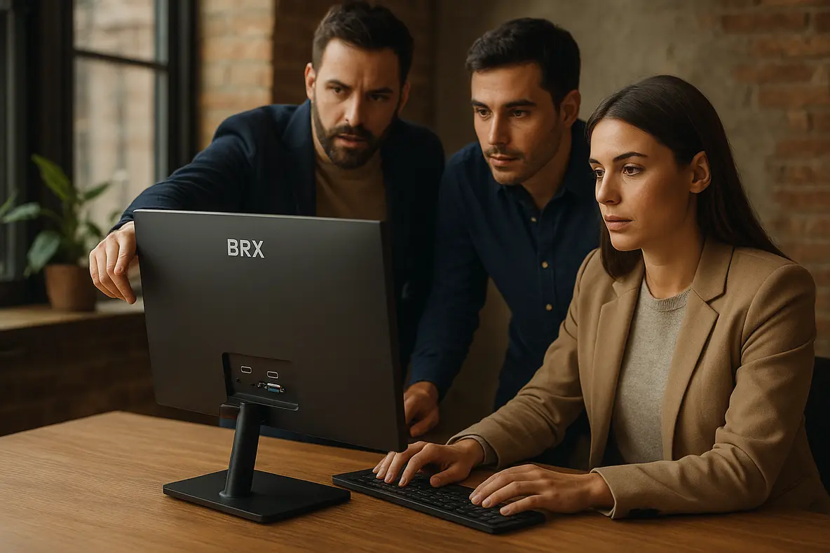 Análise do monitor BRX 20 polegadas em um ambiente de escritório.
