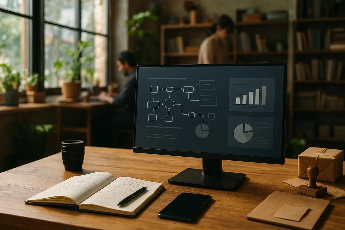 Monitor BRX 20 polegadas com design moderno e especificações técnicas destacadas. - Aplicação Prática