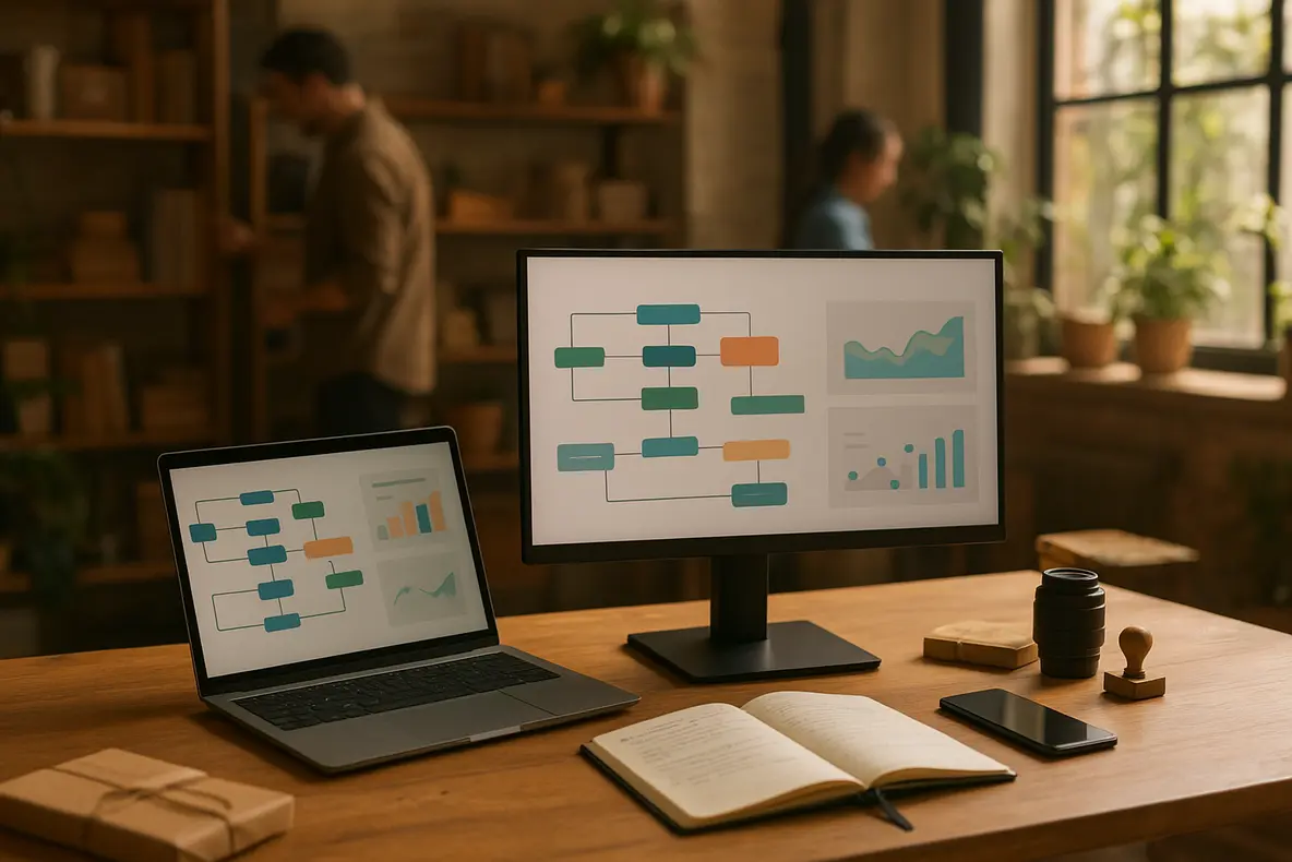 Monitor BRX 20 polegadas em ambiente de escritório moderno. - Aplicação Prática
