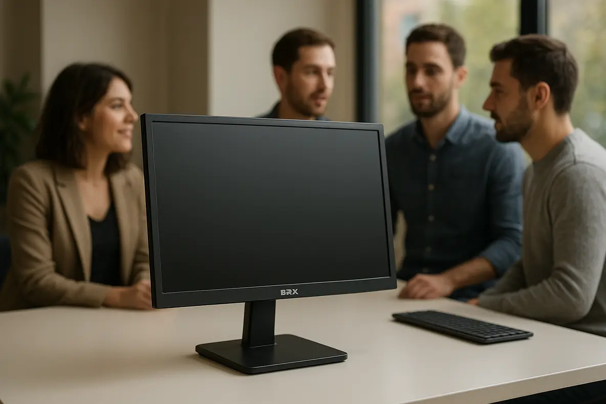 Visualização detalhada do monitor BRX 20 polegadas, exibindo suas características de design após uma análise completa do monitor BRX 20 polegadas.