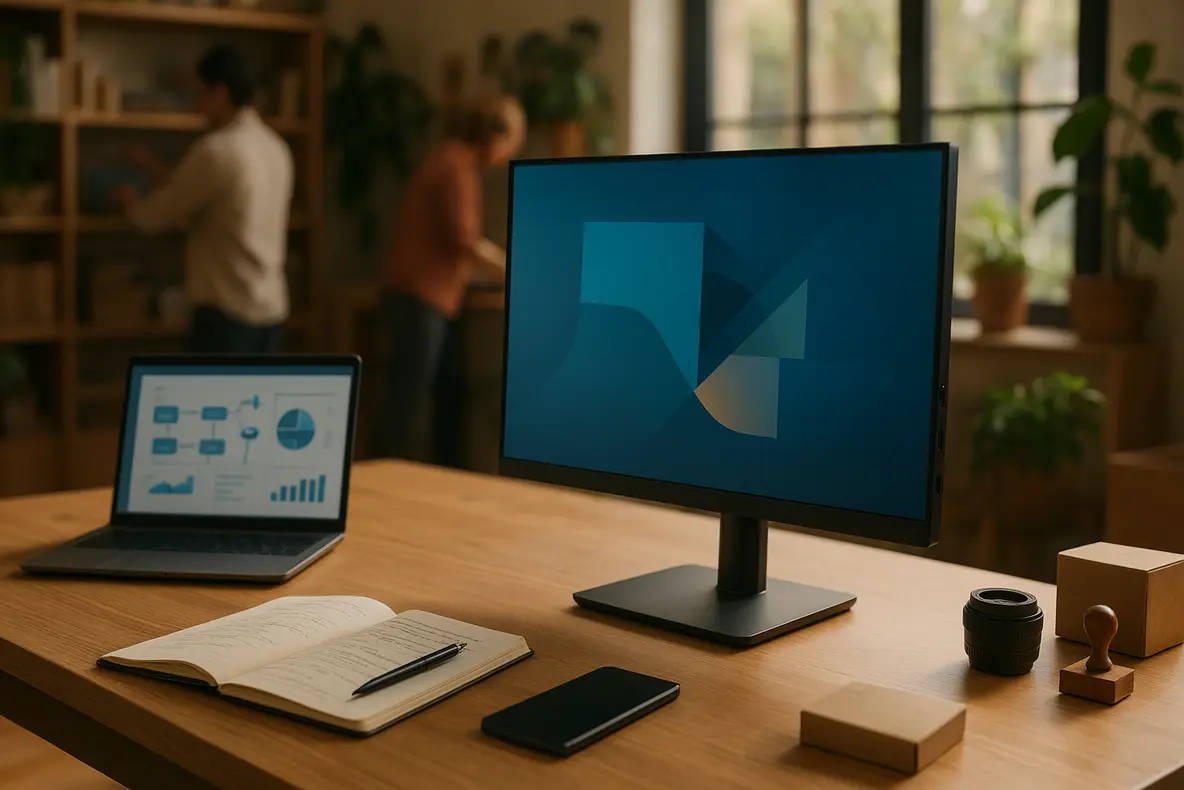 Imagem de estúdio detalhando o design e a tela do monitor BRX 20 polegadas, complementando a análise completa. - Aplicação Prática