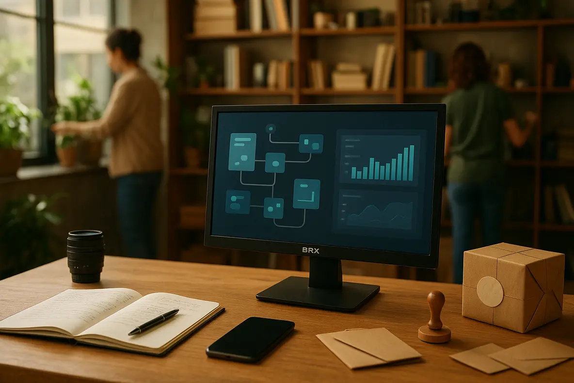 Monitor BRX 20 polegadas mostrando sua conectividade e design. - Aplicação Prática