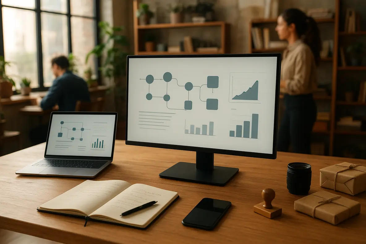 Uma análise detalhada do Monitor BRX 20 polegadas exibido em um setup de home office moderno. - Aplicação Prática