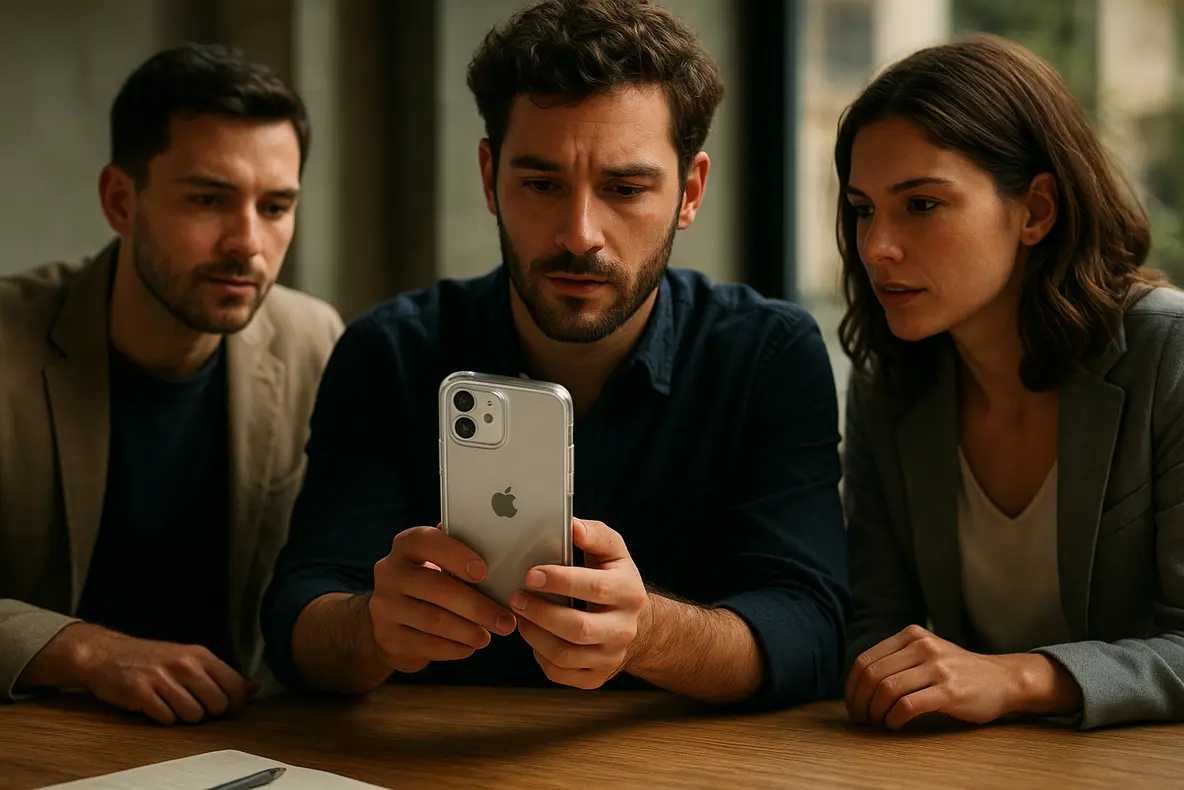 Capa Transparente para iPhone 17 em um ambiente moderno, destacando sua proteção e design.