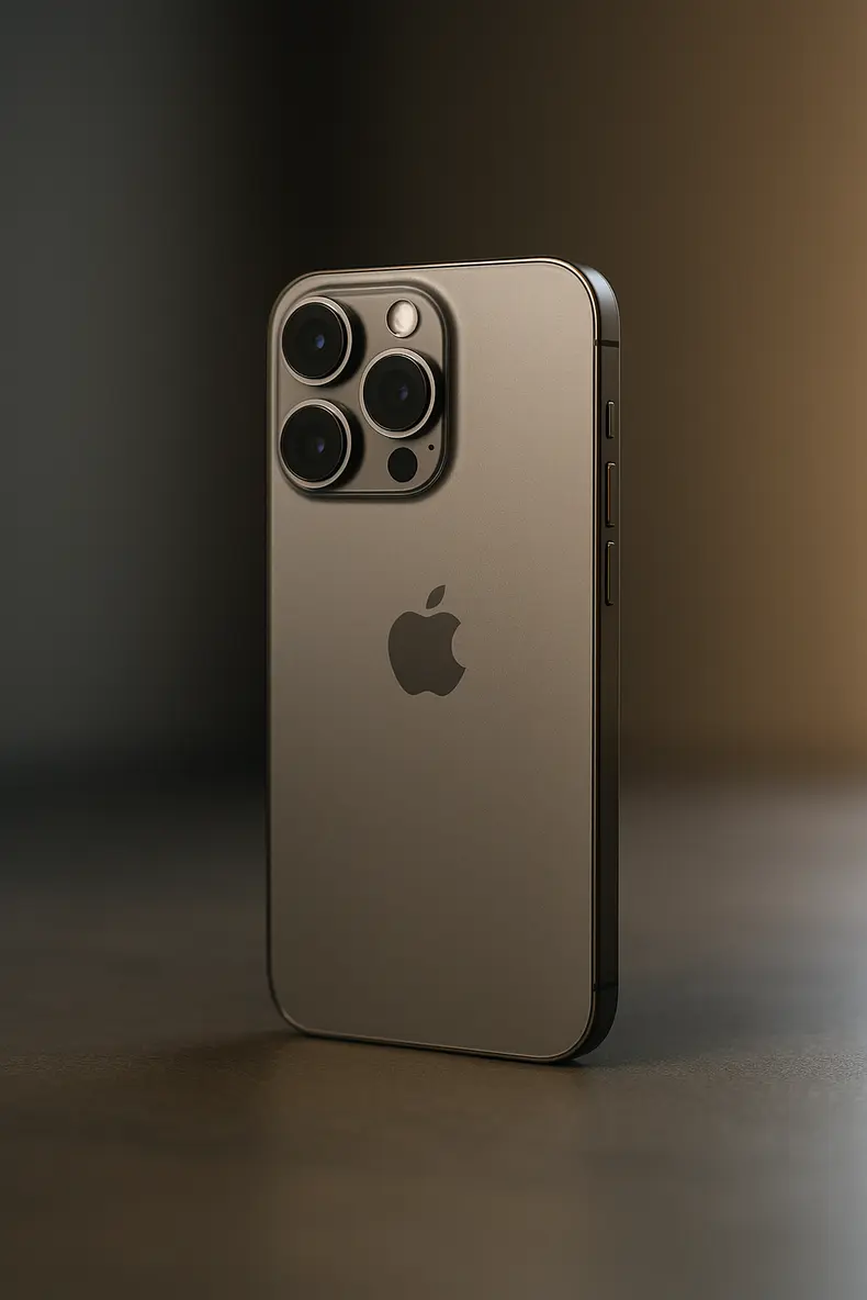 Um close-up do iPhone 18 Pro destacando seu design moderno e as características da tela.