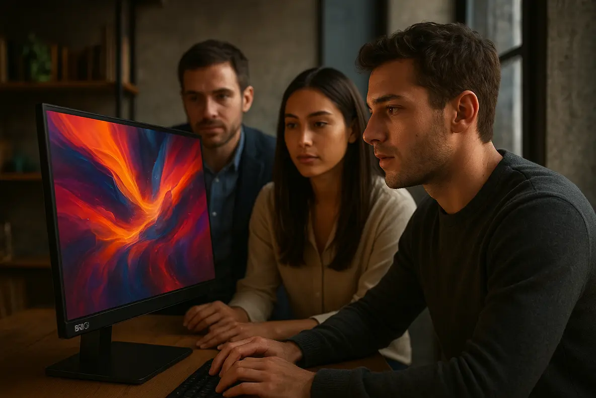 Monitor BRX 20 com especificações detalhadas em destaque.