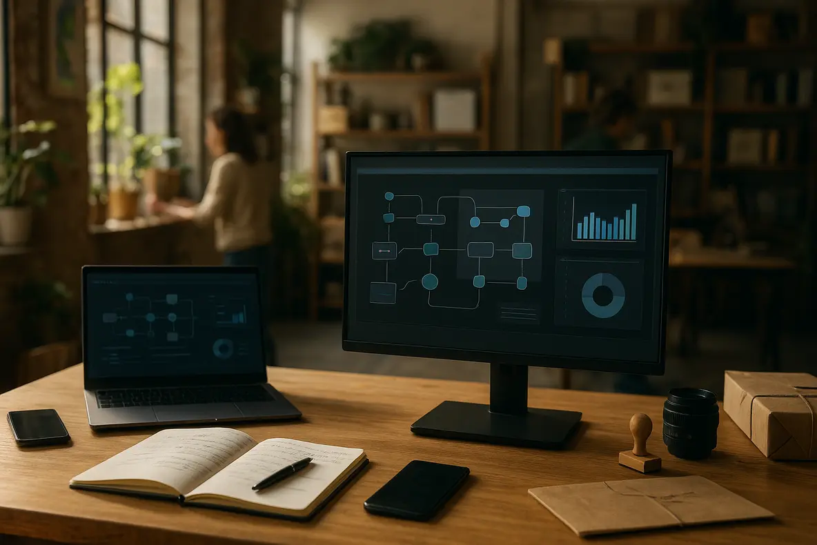 Monitor BRX 20 polegadas em um ambiente de escritório moderno. - Aplicação Prática