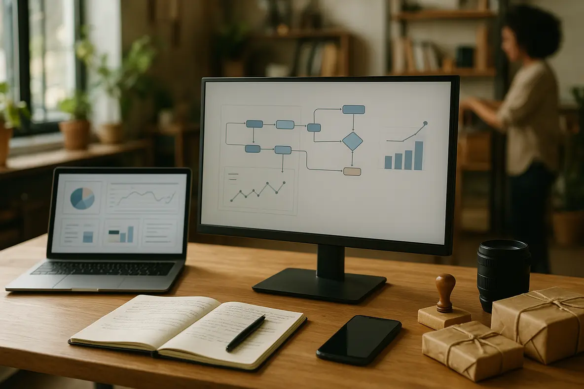Um monitor BRX 20 polegadas com design slim em um ambiente de escritório. - Aplicação Prática