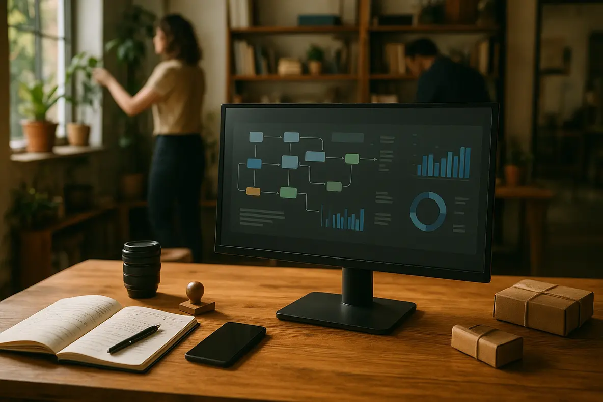 Monitor BRX de 20 polegadas com design slim e alta performance. - Aplicação Prática