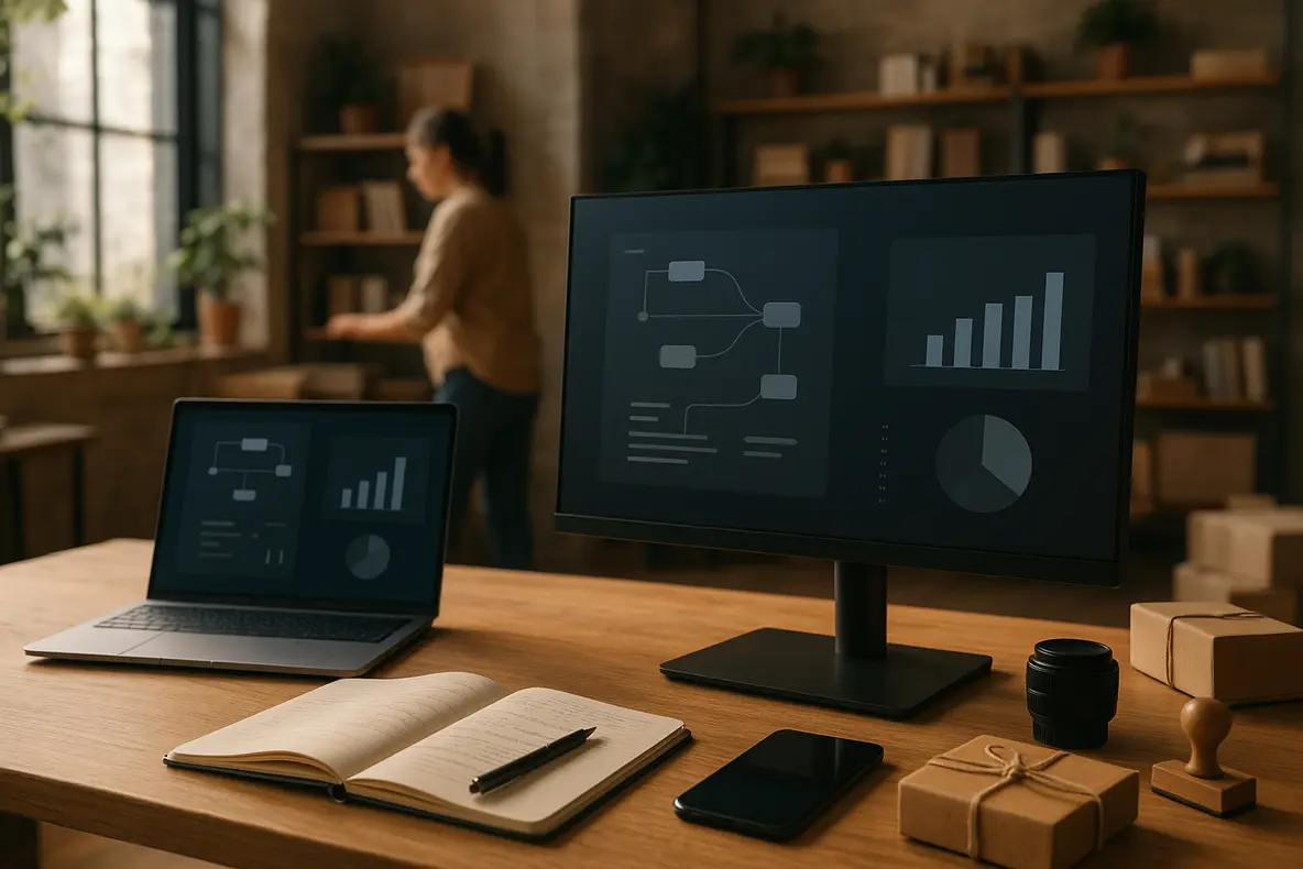 Monitor BRX 20 Polegadas Slim em um ambiente de escritório. - Aplicação Prática