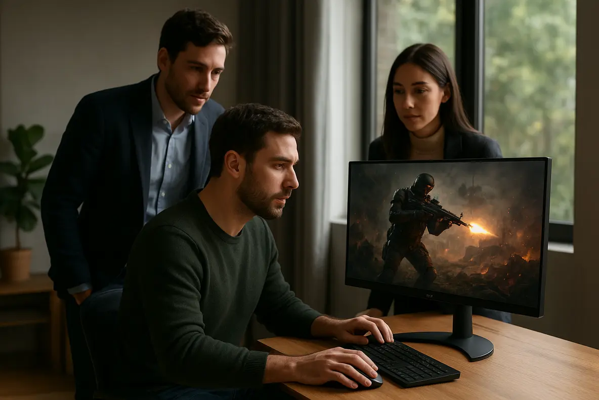 Monitor gamer LG 20U401A com foco em ergonomia e performance.
